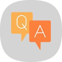 Question And Answer Flat Curve Icon vector