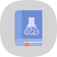 Science Book Flat Curve Icon vector