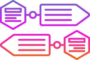 Infographic elements Line Gradient Icon vector