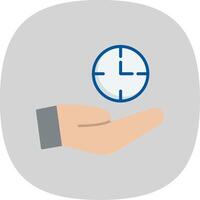 Save Time Flat Curve Icon vector