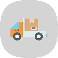 Shipped Flat Curve Icon vector