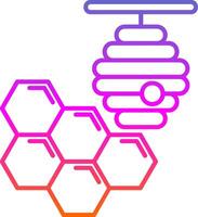 Honeycomb Line Gradient Icon vector