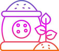 Fertilizer Line Gradient Icon vector