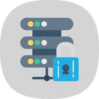 Data Protection Flat Curve Icon vector