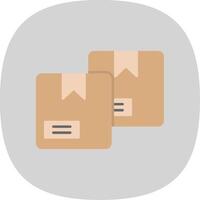 Package Flat Curve Icon vector