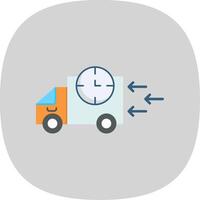 Fast Delivery Flat Curve Icon vector