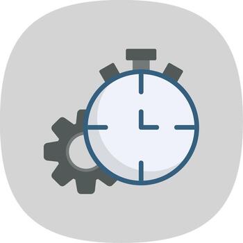 Timeout Flat Curve Icon vector