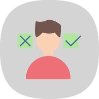 Decision Making Flat Curve Icon vector