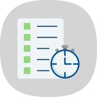 Track Of Time Flat Curve Icon vector