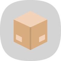 caja plano curva icono vector