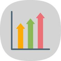 Trend Flat Curve Icon vector