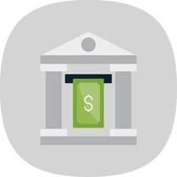 Cash Withdraw Flat Curve Icon vector