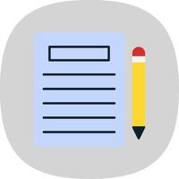 Agreement Flat Curve Icon vector