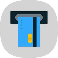 Insert Card Flat Curve Icon vector