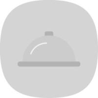 Serving Dish Flat Curve Icon vector