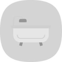 Bath Tub Flat Curve Icon vector