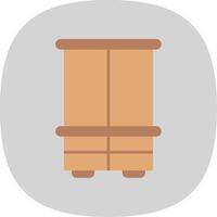 Wardrobe Flat Curve Icon vector