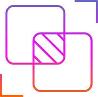 Intersect Line Gradient Icon vector