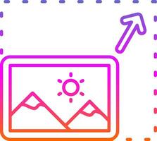 Resize Line Gradient Icon vector