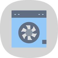 Cooler Flat Curve Icon vector