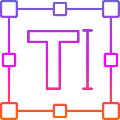 Text Line Gradient Icon