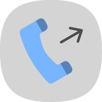 Inbound Flat Curve Icon vector