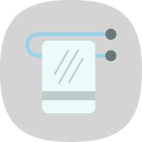 Towel Rack Flat Curve Icon vector