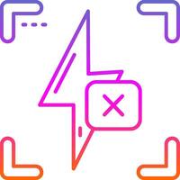 Flash off Line Gradient Icon vector