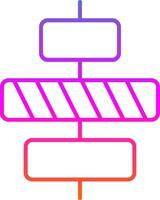 Center alignment Line Gradient Icon vector