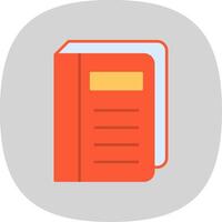 Book Cover Flat Curve Icon vector