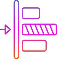 izquierda alineación línea degradado icono vector