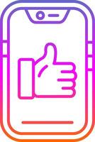 Like Line Gradient Icon vector