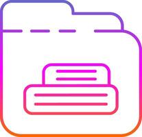 Folder Line Gradient Icon vector