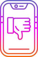 Dislike Line Gradient Icon vector