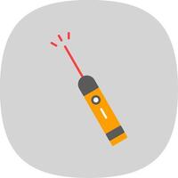 Laser Pen Flat Curve Icon vector