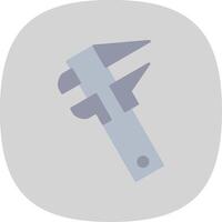 Caliper Flat Curve Icon vector