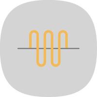 Audio Wave Flat Curve Icon vector