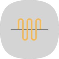 Audio Wave Flat Curve Icon vector