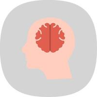 neurología plano curva icono vector