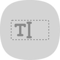 Text Box Flat Curve Icon vector