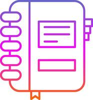 Notebook Line Gradient Icon vector