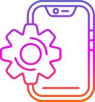 Setting Line Gradient Icon vector