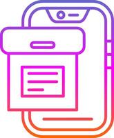 Archive Line Gradient Icon vector