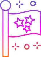 Flag Line Gradient Icon vector