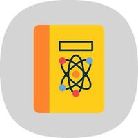 Science Book Flat Curve Icon vector