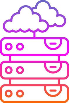 Server Line Gradient Icon vector