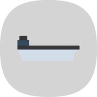 Aircraft Carrier Flat Curve Icon vector