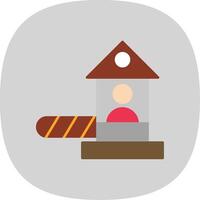 Checkpoint Flat Curve Icon vector