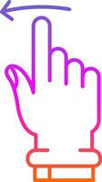 Swipe Left Line Gradient Icon vector