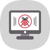 Malware Flat Curve Icon vector